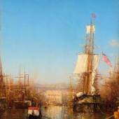 ZIEM, FÉLIX FRANÇOIS  (Beaune 1821 - 1911 Paris)  Le port de Marseille.  Öl auf Holz.  Unten links signiert: Ziem.  73 x 57,5 cm. Schätzpreis:	40.000 - 60.000 CHF 