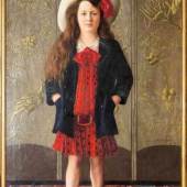 Leonard Wintorowski, Portrait eines Mädchens mit großem Hut, Ölgemälde von 1909 Mindestpreis:	600 EUR Aufrufpreis:	600 EUR Schätzpreis:	2.500 - 2.800 EUR