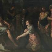 Unbekannter Barock - Künstler, Esther vor dem Perserkönig Ahasveros Unbekannter Künstler des Barock, wohl um 1730/50. Mindestpreis:	2.000 EUR 