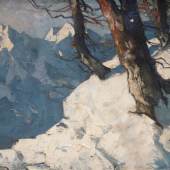 Oskar Mulley, Schneestück im Hochgebirge (um 1919) Mindestpreis:	11.000 EUR