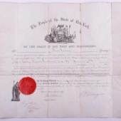 Bürgerkrieg - USA Ehrenbrief des Staates New York 1863 Mindestpreis:	100 EUR