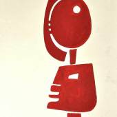 ACKERMANN Max (1887 Berlin - 1975 Unterlengenhardt) "Stele", stilisierte Köpfe, Zuschlagspreis:	8.000 EUR