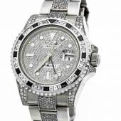 Rolex Herrenarmbanduhr Stahl GMT-Master 2, Automatik, mit Diamanten besetzt, Referenz-Nr. 116710LN, Serien-Nr. G242553 Mindestpreis:	18.500 EUR