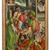 Meister des Florian-Winkler-Epitaphs Enthauptung Johannes des Täufers, um 1485/90 Öl auf Holz, parkettiert; 165,5 × 69,5 cm,  Schätzpreis:	35.000 - 70.000 EUR