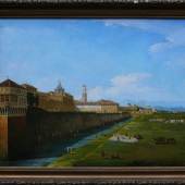 Italienische Schule (18.Jh.) "Blick auf Palazzo Reale" mit Arbeitern an der Befestigungsmauer zum Kanal, Mindestpreis:	6.000 EUR 