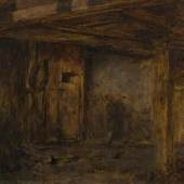 Los 4 Egger-Lienz, Albin Stallinterieur, 1885  Öl auf Malkarton Signiert und datiert links unten 32,5 x 42 cm  gerahmt Werkverzeichnisnummer M 12 (ebenda … 9.000 EUR