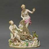 Porzellangruppe, "Der Tritonenfang", Meissen, Schwertermarke, 1850-1924 Mindestpreis:	2.200 EUR