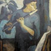 Kandt, Manfred (1922 Danzig – 1992 Rostock) „Flötenspielerin mit Aphelandra“, Aufrufpreis:	5.000 EUR