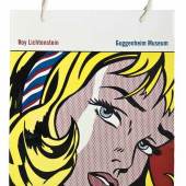 Lichtenstein, Roy (Manhattan 1923 - 1997). Girl with Hair Ribbon. Farbig bedruckte Tragetasche, Guggenheim Museum, 1993. Signiert. 37,5 x 30,5 x 12,5 cm (H x B x T). Mindestpreis:	1.800 EUR