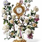 Figurenuhr "Columbine" in Ormolu-Montierung Meissen und Frankreich, um 1745/50, Schätzpreis:	24.000 EUR