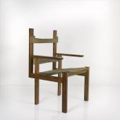 Marcel Breuer, 'Lattenstuhl ti 1a', 1924 'Lattenstuhl ti 1a', 1924 H. 95,2 x 56 x 57,7 cm; Lattenstärke: 2,5 x 6 cm. Bauhaus Weimar, 1924/25. Aufrufpreis:	35.000 EUR Schätzpreis:	35.000 - 45.000 EUR