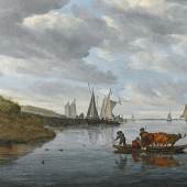 Ruysdael, Salomon van nach 1600 Naarden - 1670 Haarlem Große Flusslandschaft. Schätzpreis:	120.000 - 160.000 EUR