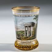 Los 489, Bedeutender Ranftbecher mit Ansicht "Der Dianen Tempel in Dornbach" Signiert "M : f" für Gottlob Samuel Mohn, Wien, um 1820, Schätzpreis:	10.000 - 15.000 €
