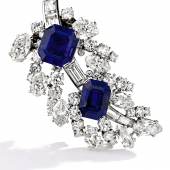 Sapphire and Diamond Brooch by Cartier (estimate $200/300,000)