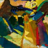 Lot 12 Wassily Kandinsky, Gabriele Münter Painting Outdoors in front of an Easel, oil on board, 1910 (est. £3,000,000-5,000,000) sold £5,303,500