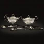 Lot 155 - A Pair of George III Silver Sauce Tureens Presented to Lord Nelson  following the Battle of Copenhagen,  1799 (est. £30,000-50,000)