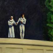 Lot 15 Property from a Distinguished Private Collection Edward Hopper Two Comedians signed EDWARD HOPPER (lower left) oil on canvas 29 by 40 inches (73.7 by 101.6 cm) Painted in 1966. Estimate $12/18 million Sold For $12,492,200