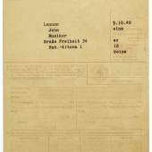 Lot 171, The Beatles, German tax cards for John Lennon and Paul McCartney, 1962, est. £800-1,200