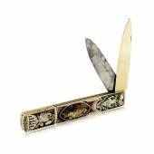 Lot 200 - Piguet & Meylan - exceptional and rare gold enamel and pearl musical fruit knife - Important Watches Geneva - 13 May 2018