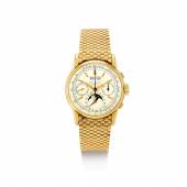 Lot 2289 - Patek Philippe, Ref 2499, Yellow Gold Perpetual Calendar Chronograph Wristwatch With Moon Phases_466