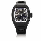 Lot 244 - Richard Mille - Blackened ceramic and carbon tonneau-form skeletonised automatic wristwatch - Important Watches Geneva - 13 May 18-