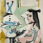 Lot 25 Pablo Picasso, Le peintre et son modèle, oil on canvas, 9 November 1964 (est. £7,500,000 - 9,500,000) sold £6,432,500