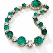 Lot 346- Emerald and diamond necklace- Sotheby's 15 Nov 2017