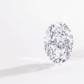 Lot 350 - Oval D-Flawless diamond ring - 50.39 carats - Sold 8,131,000 CHF
