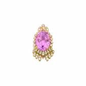 Lot 372 - Rare Pink Sapphire and Diamond Pendant, lot sold 2,295,000 CHF