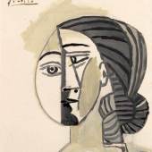 Lot 44 - Pablo Picasso, Tête de femme, Est. 2,500,000 - 3,500,000 USD