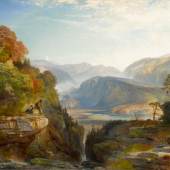 Lot 49 Works of Art Sold to Benefit the Berkshire Museum Thomas Moran The Last Arrow Signed Thomas Moran and dated 1867/OP-25 (lower right) Oil on canvas 52 by 79 inches (132.1 by 200.7 cm) Estimate $1.2/1.8 million Sold for $1,335,000