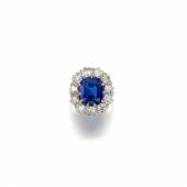 LOT 58 - Sapphire and diamond ring, late 19th century (£60,000-80,000)