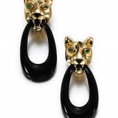 Lot 668 - Cartier - Panthère earrings- Fine Jewels Geneva 14 June 18