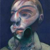 Lot 9. Francis Bacon, Self-Portrait, 1975, oil and letraset on canvas, est. £15,000,000-20,000,000
