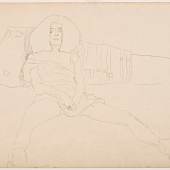 Gustav Klimt, Sitzender weiblicher Halbakt, 1904 Leopold Museum, Wien Reproduziert in: Die Hetärengespräche des Lukian
