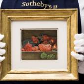 Lucian Freud Strawberries oil on copper 10.2 by 12cm Painted circa 1950 Estimate: £550,000-750,000
