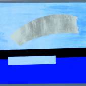 Horizont 9, 2003, Acryl, Silber auf Leinwand, 112 x 132 cm