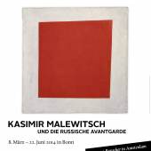 Plakat zur Ausstellung Kasimir Malewitsch und die russische Avantgarde
