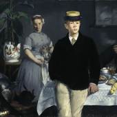 Édouard Manet Le déjeuner dans l’atelier / Das Frühstück im Atelier, 1868 Öl auf Leinwand, 118,3 x 154 cm  München, Neue Pinakothek © bpk/Bayerische Staatsgemäldesammlungen  