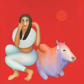 Manjit Bawa, Untitled (Figure with Bull), Estimate £3…0,000-500,000