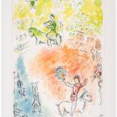 Marc Chagall, La Parade   Lithograph in colours, 1980,  Signed in pencil, numbered from the edition of 50. 