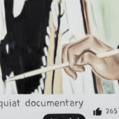 Marcin Maciejowski, Basquiat Documentary (YouTube), 2023. Öl auf Leinwand. 50 x 70 cm (19,69 x 27,56 in).