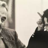 Maria Lassnig und Arnulf Rainer während einer Ausstellungseröffnung in Wien, 1999, Foto: Heimo Rosanelli