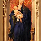Ferdinand Georg Waldmüller, Maria mit dem Jesuskind, 1820, Öl auf Holz, 20,3 x 13 cm, Leihgabe der Pfarre Mönichkirchen/NÖ im Dommuseum. © Dommuseum, Wien 