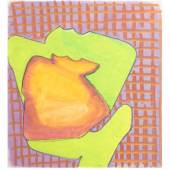 Maria Lassnig ohne Titel, 1987 Gouache und Kohle auf Papier 54 x 49,5 cm  © Galerie Zimmermann-Kratochwill