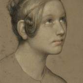 3084  Marie (Anna Maria) Ellenrieder (1791 - Konstanz – 1863). Zugeschrieben. Porträt der Maria Hutter. Bunte Kreide über Kohle. 37,5 x 26 cm  Limit 900 €  Ergebnis 8.000 €