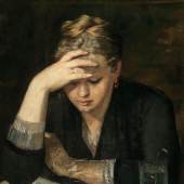 Marie Bashkirtseff (Gawronzy 1860–1884 Paris) Die Lesende (Portrait von Dina Babanina, einer Cousine der Künstlerin), Öl auf Leinwand auf Platte, 64 x 53 cm, gerahmt Provenienz: erzielter Preis € 149.700