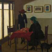 Marius Borgeaud (1861–1924) La tireuse de cartes 1919 Öl auf Leinwand 73 x 92 cm Schätzpreis:	50.000 - 70.000 CHF