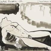 Marlène Dumas (1953) "Cultivated Emotion". 1986. Aquarell und Tusche auf Papier. 22,5 x 27,5 cm Taxe: 6.000 - 8.000 Euro