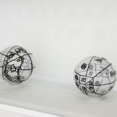 Matt Mullican, Untitled (Exhibition Pavilion: Six glass balls), 1998, exhibition view at Musée des Arts Contemporains Grand Hornu 2020, © Philippe De Gobert
